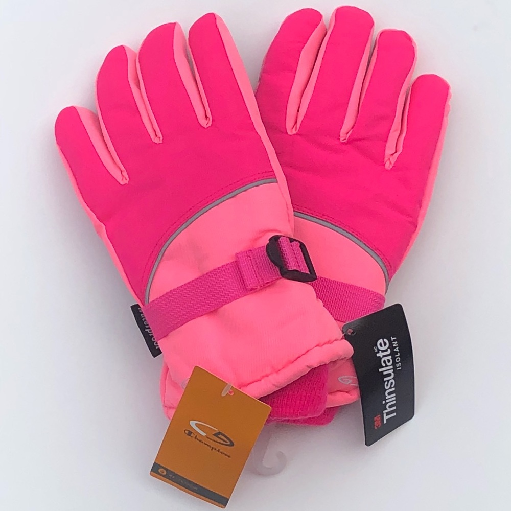New pink Ski gloves  for girls 8-10